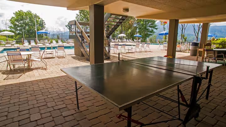 Ping pong table near Chalet Village pool area